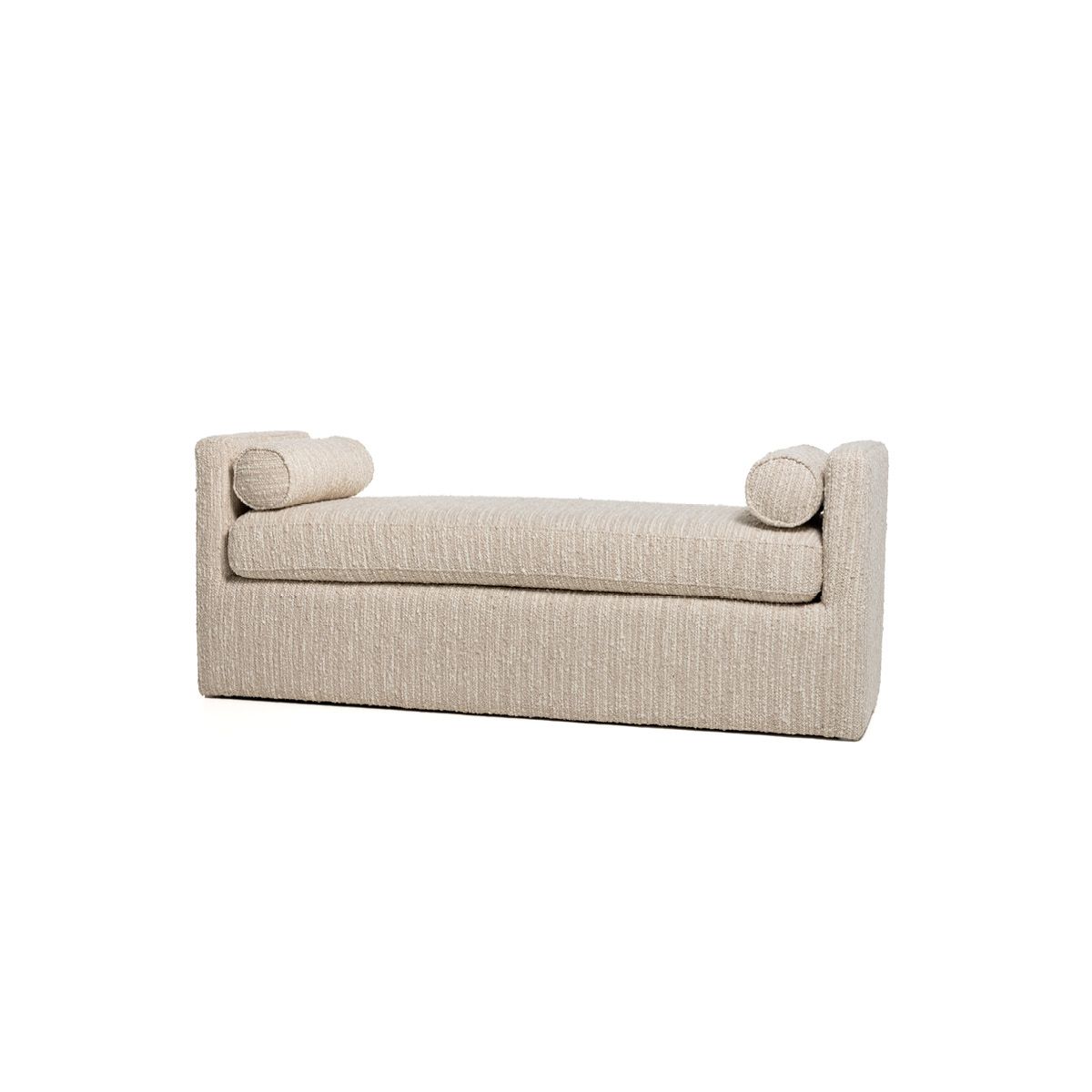 Marlow sittebenk (150x55x60) grovvevd krem/beige melert 
