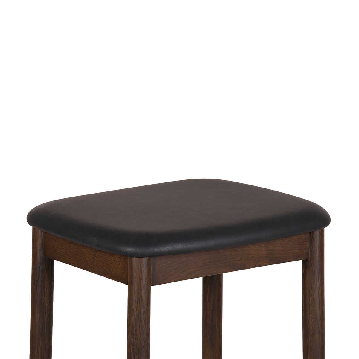 Voss barstol (h68) røkt heltre eik/sete sort PU