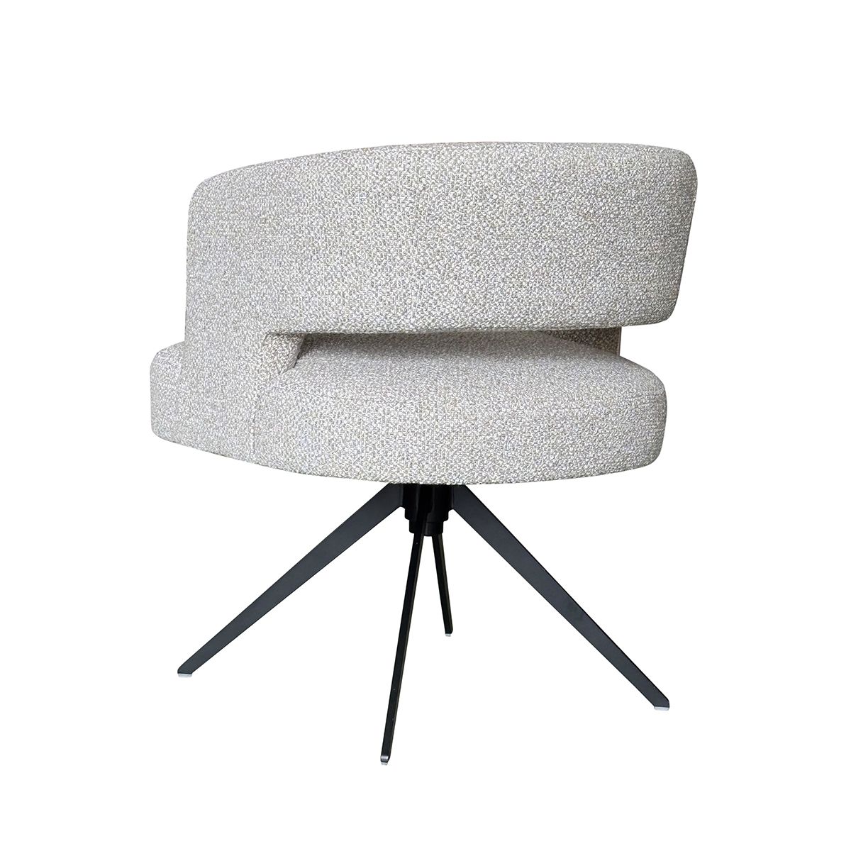 Marcel spisestol med sving (Boucle sand melert)