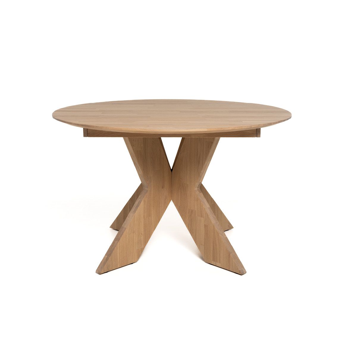 Aspen rundt spisebord ø140 (240) med 2 tilleggsplater hvitoljet heltre eik