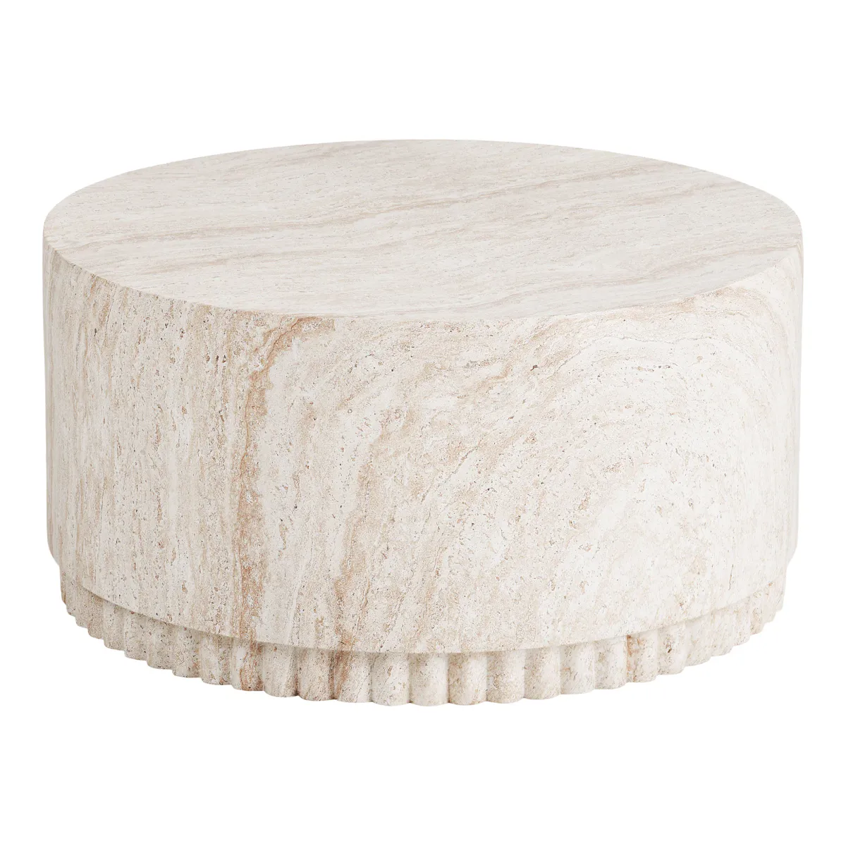 Bonn sofabord (ø75 h37) fiberclay natural - inne/ute