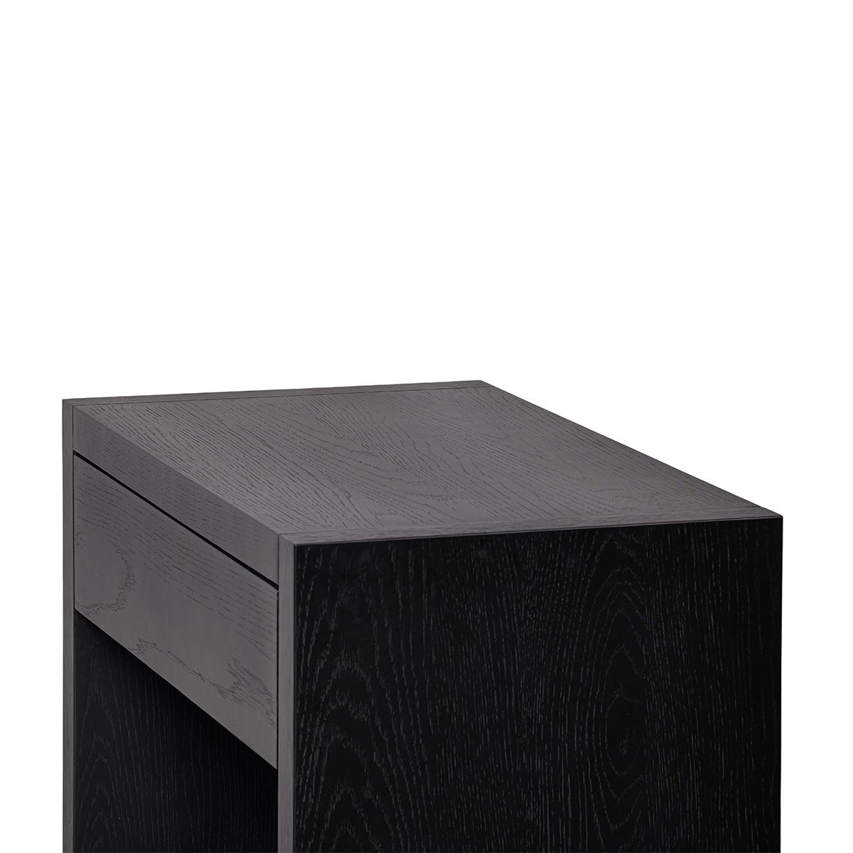 Mood smalt konsollbord med hylle (sort eik - 70x40x80)