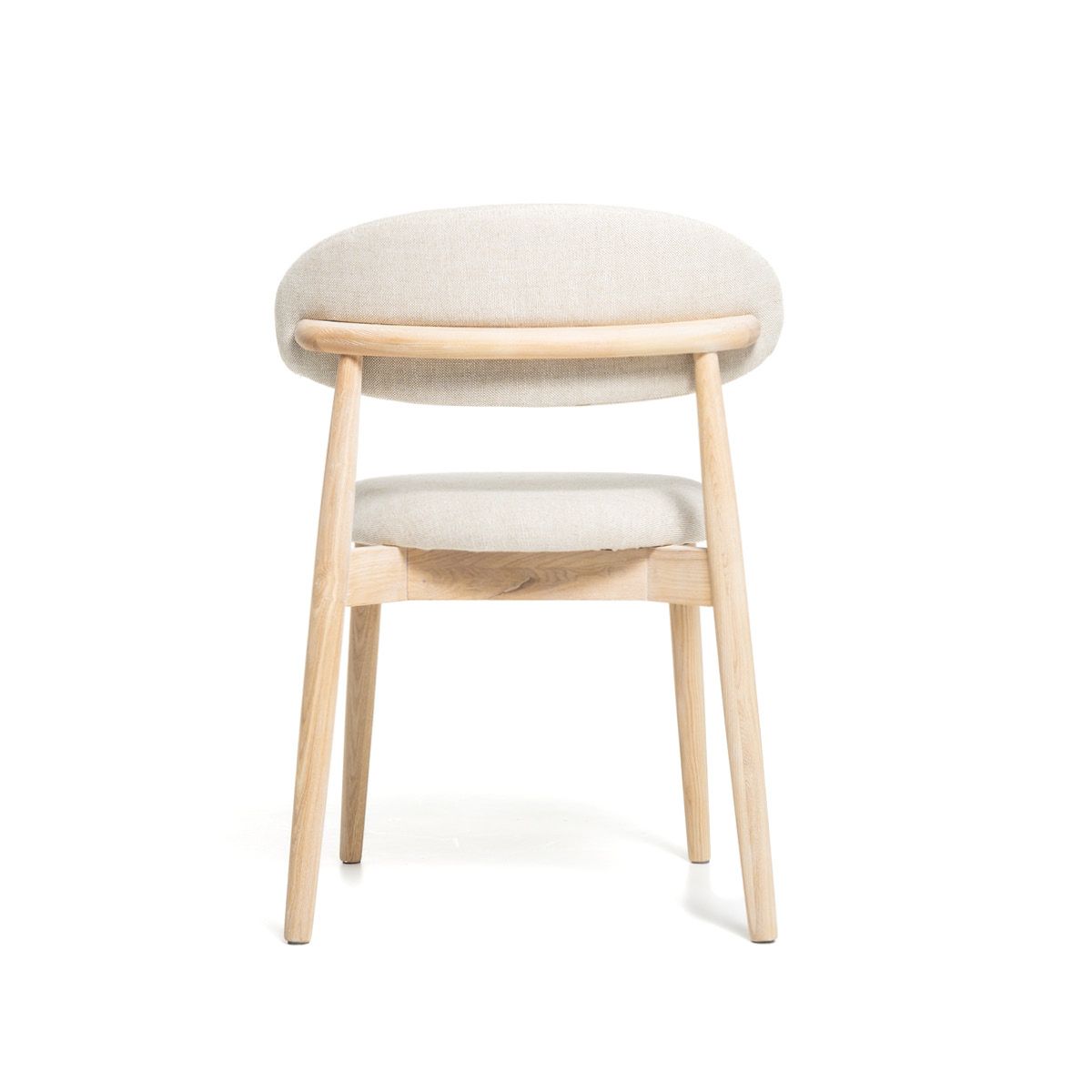 Malmø spisestol heltre lys eik (stoff Lin beige)