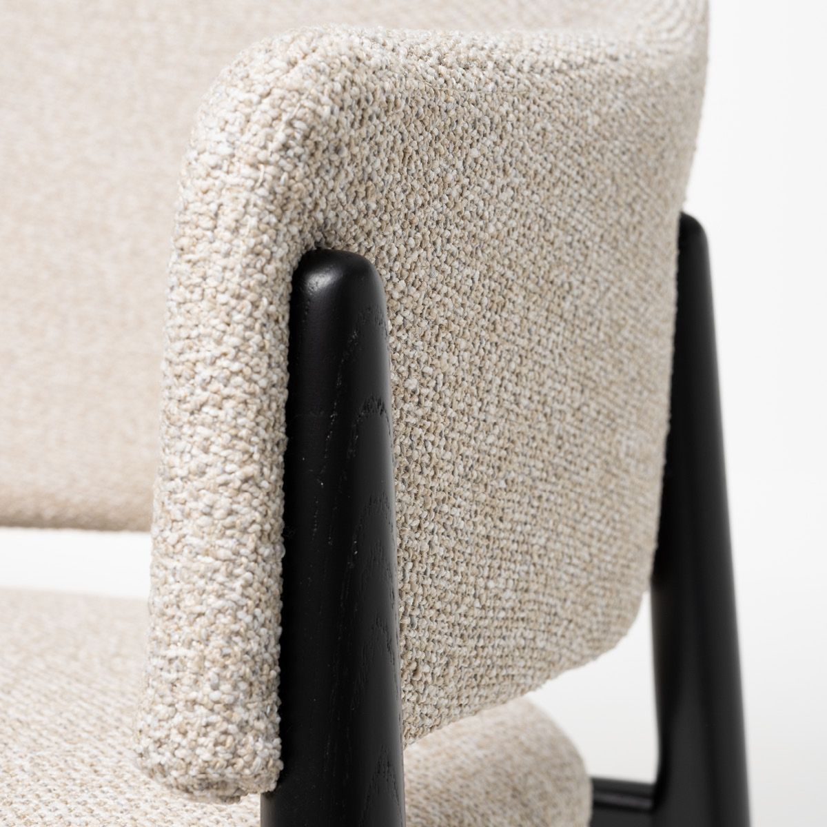 Linde spisestol (Sunset beige melert) sort eik ben
