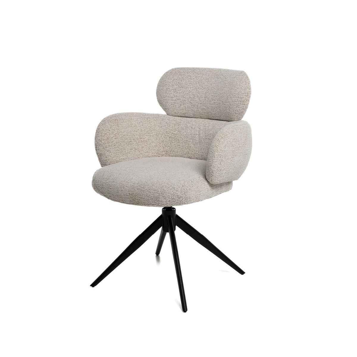 Matteo spisestol med sving og vipp (Present lys beige melert)