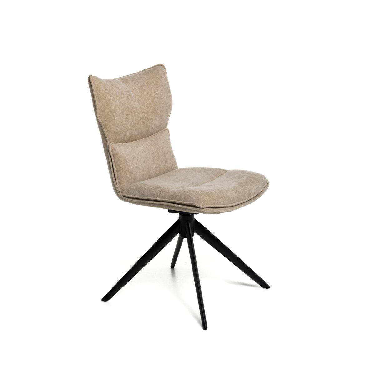 Luca spisestol med sving og vipp (beige)