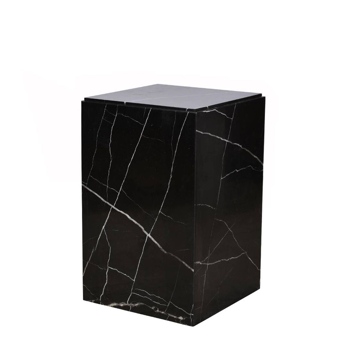 Bottega kube sidebord Nero Marquina marmor (sort 45x45x56)