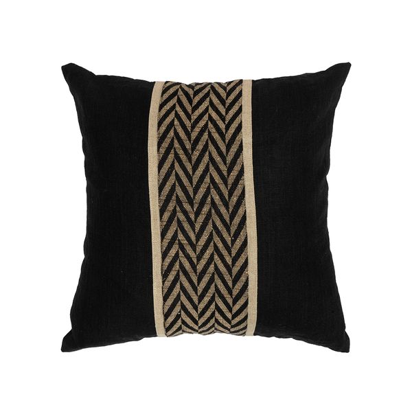 Hovedbilde Halvor Bakke Leo pute lin/velour (50x50) sort