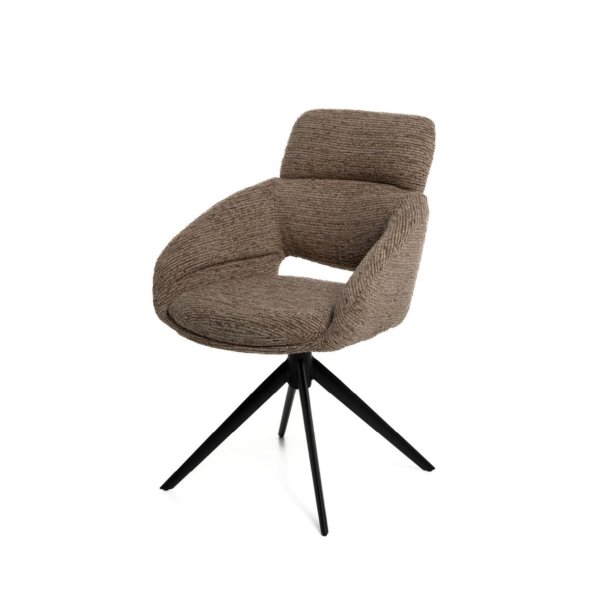 Diego spisestol med sving og vipp (Eyelash lys brun)