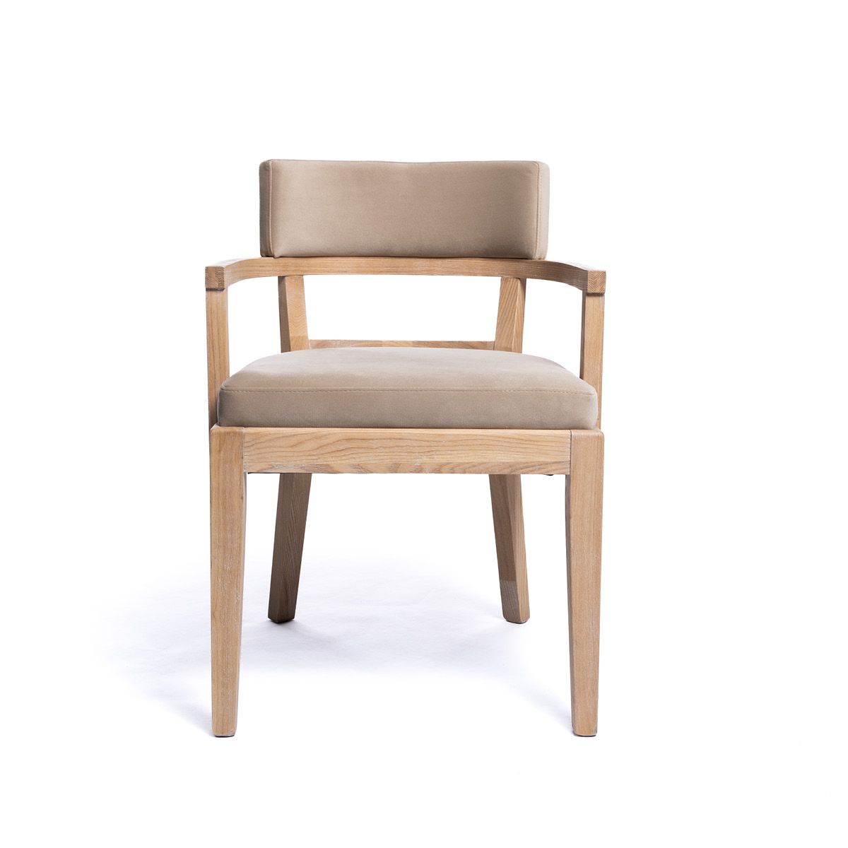 Cloud spisestol (Rush beige velour) lys eik ben