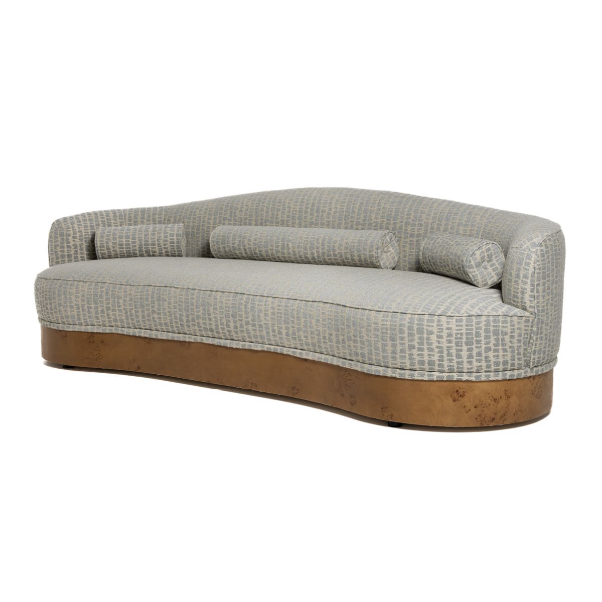 Nouvelle sofa (250x90) Curious 01 lys blå/krem - avtagbare frynser
