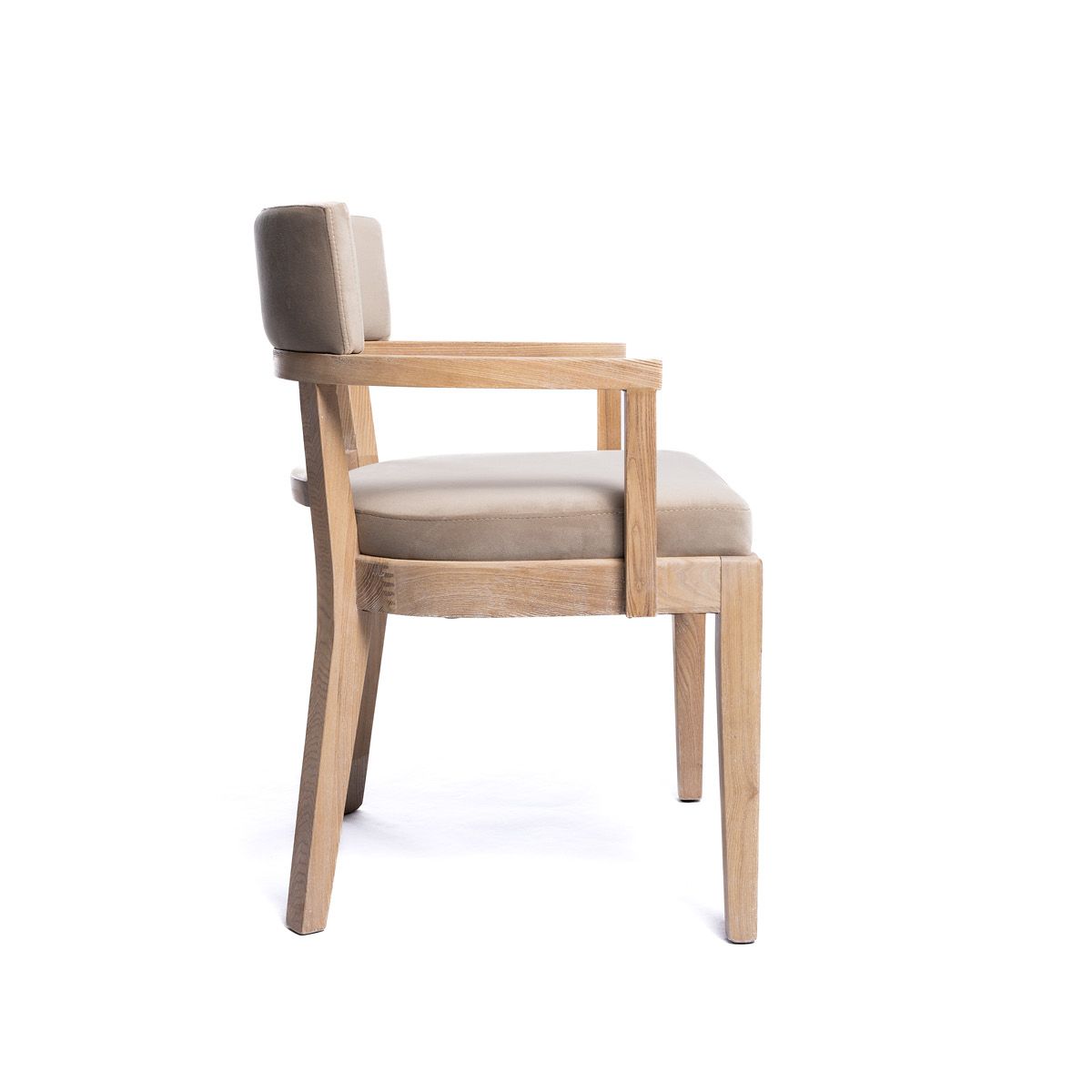 Cloud spisestol (Rush beige velour) lys eik ben