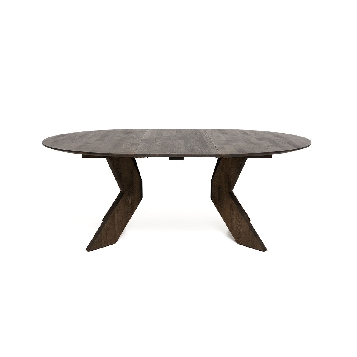 Aspen rundt spisebord ø140 (340) med 4 tilleggsplater røkt heltre eik