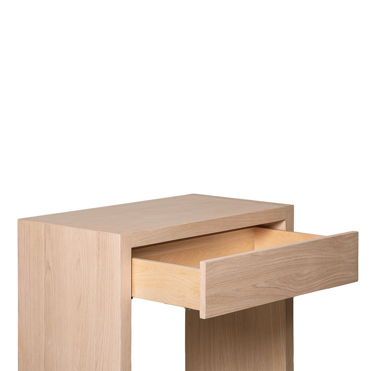 Mood smalt konsollbord med hylle (lys eik - 70x40x80)