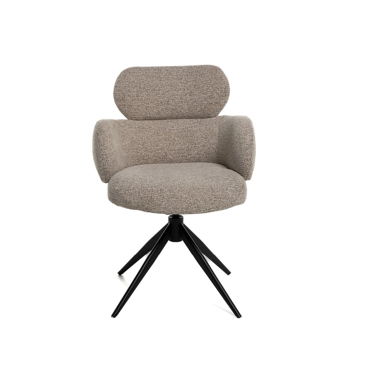 Matteo spisestol med sving og vipp (Present gråbrun melert)