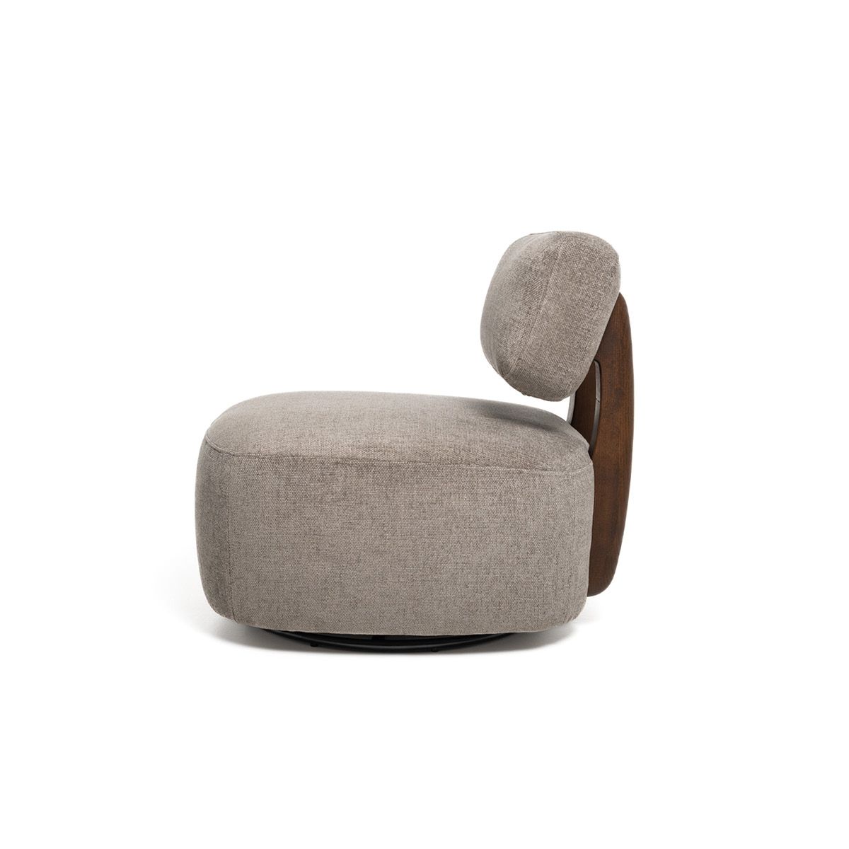 Prado lenestol med sving (Impala Taupe 12) røkt eik 