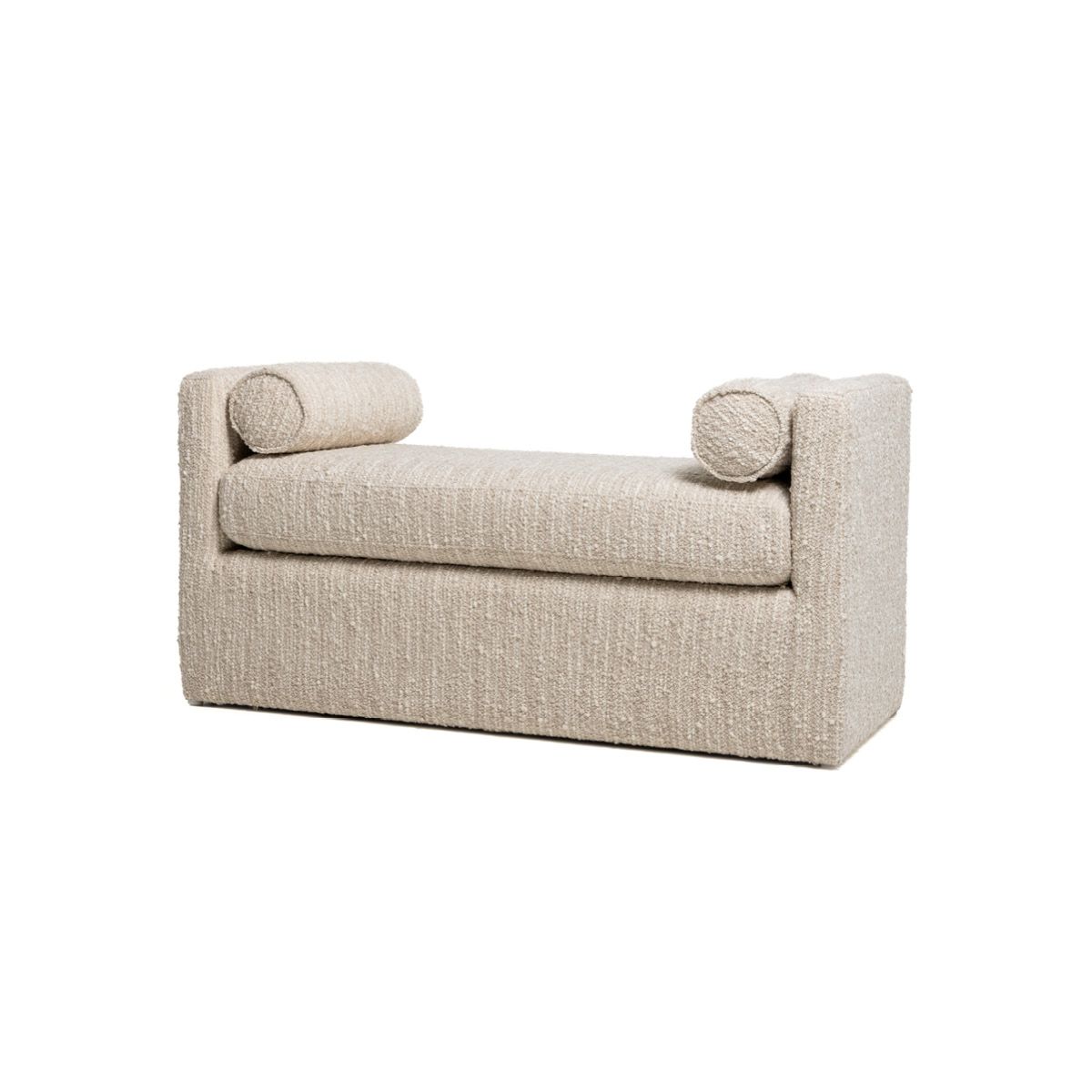 Marlow sittebenk (120x55x60) grovvevd krem/beige melert 