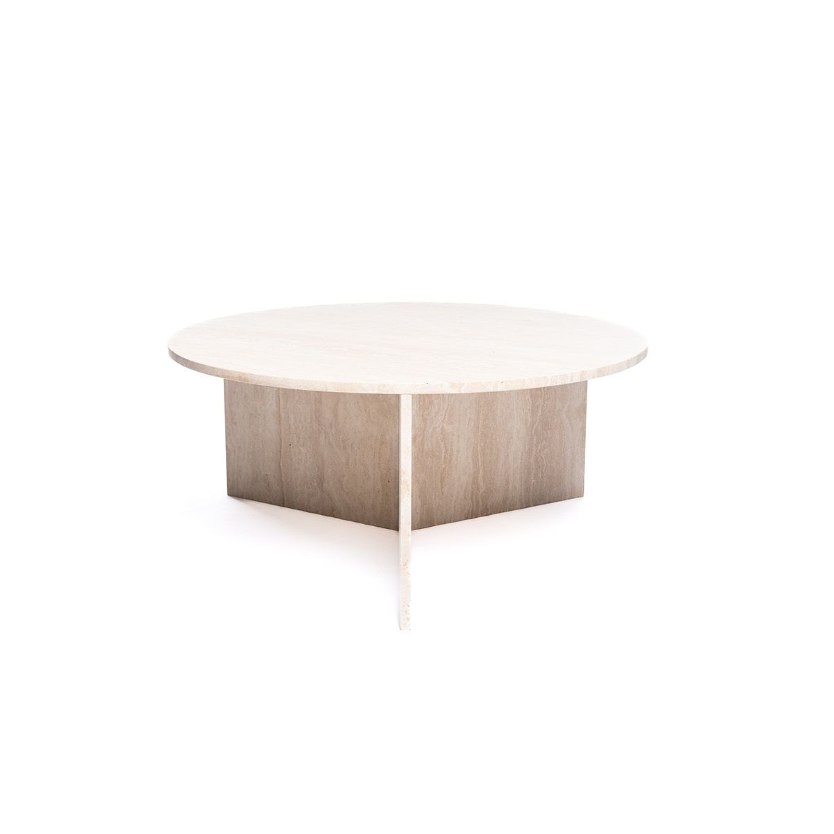 Bottega Star rundt sofabord Travertine (beige ø90 h40)