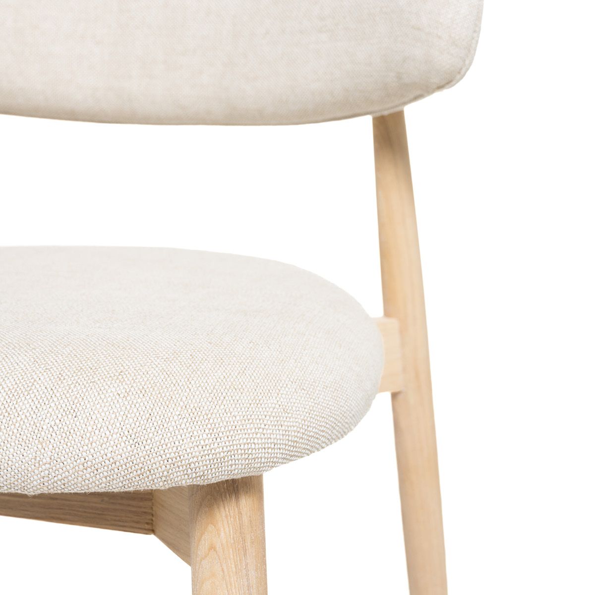 Malmø spisestol heltre lys eik (stoff Lin beige)