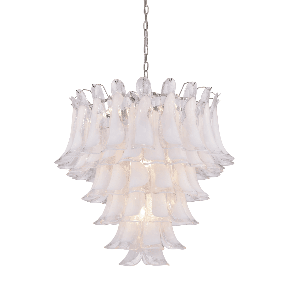 Fleur Chandelier  (66x75) hvit / krom